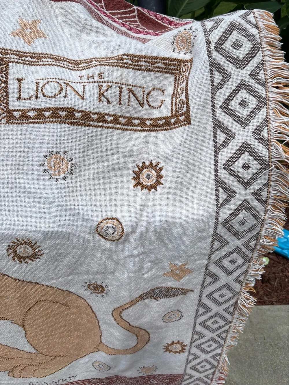 Disney Lion King Cream, Brown & Rust Throw Blanket Tapestry